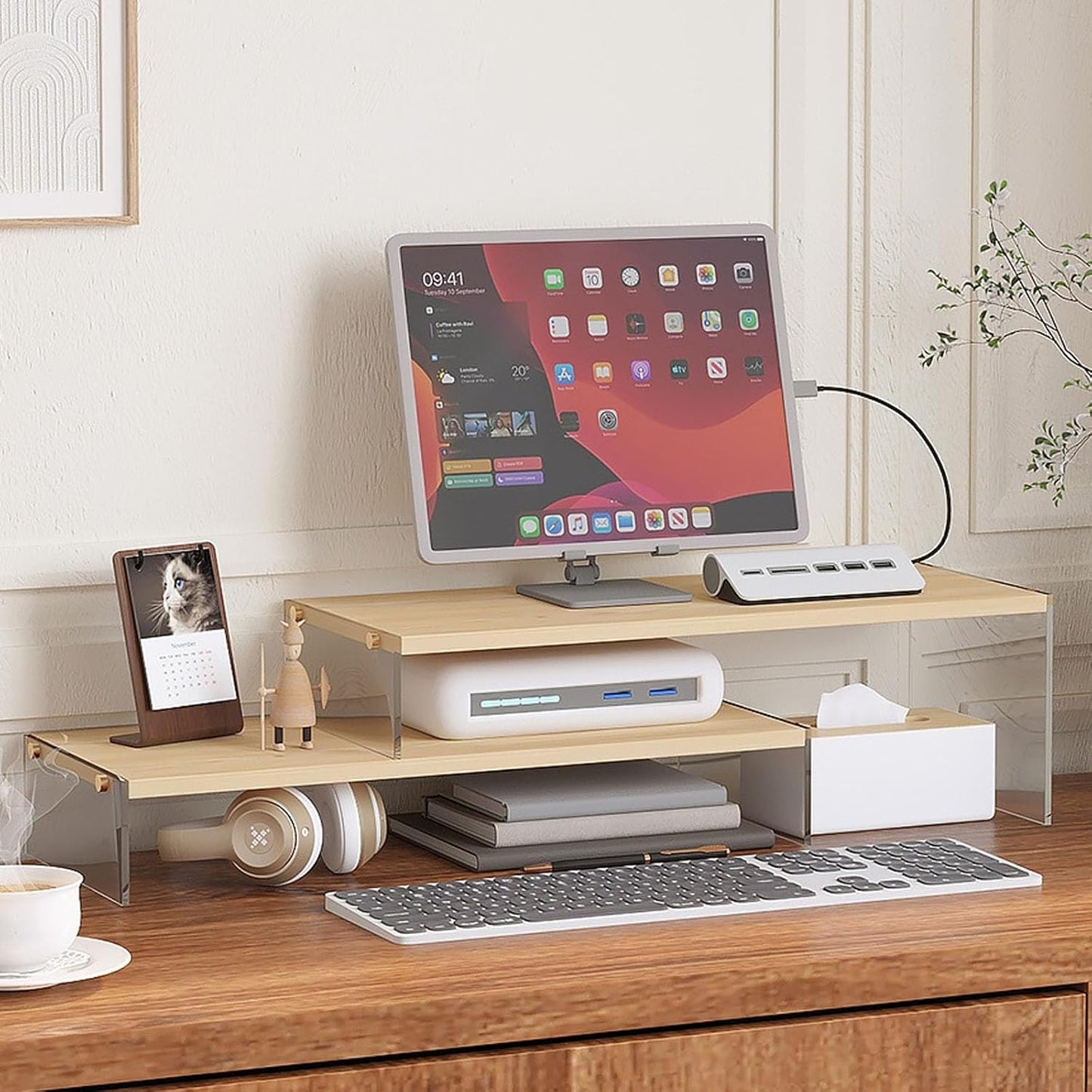 Adjustable Monitor Stand Riser for Dual Monitors and More