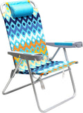 Extra Wide 28ft Folding Beach Chair 5-Position Lay Flat - Tall