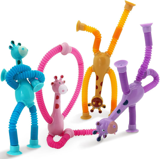 Telescopic Giraffe Fidget Toy Set - Fun Sensory Play!