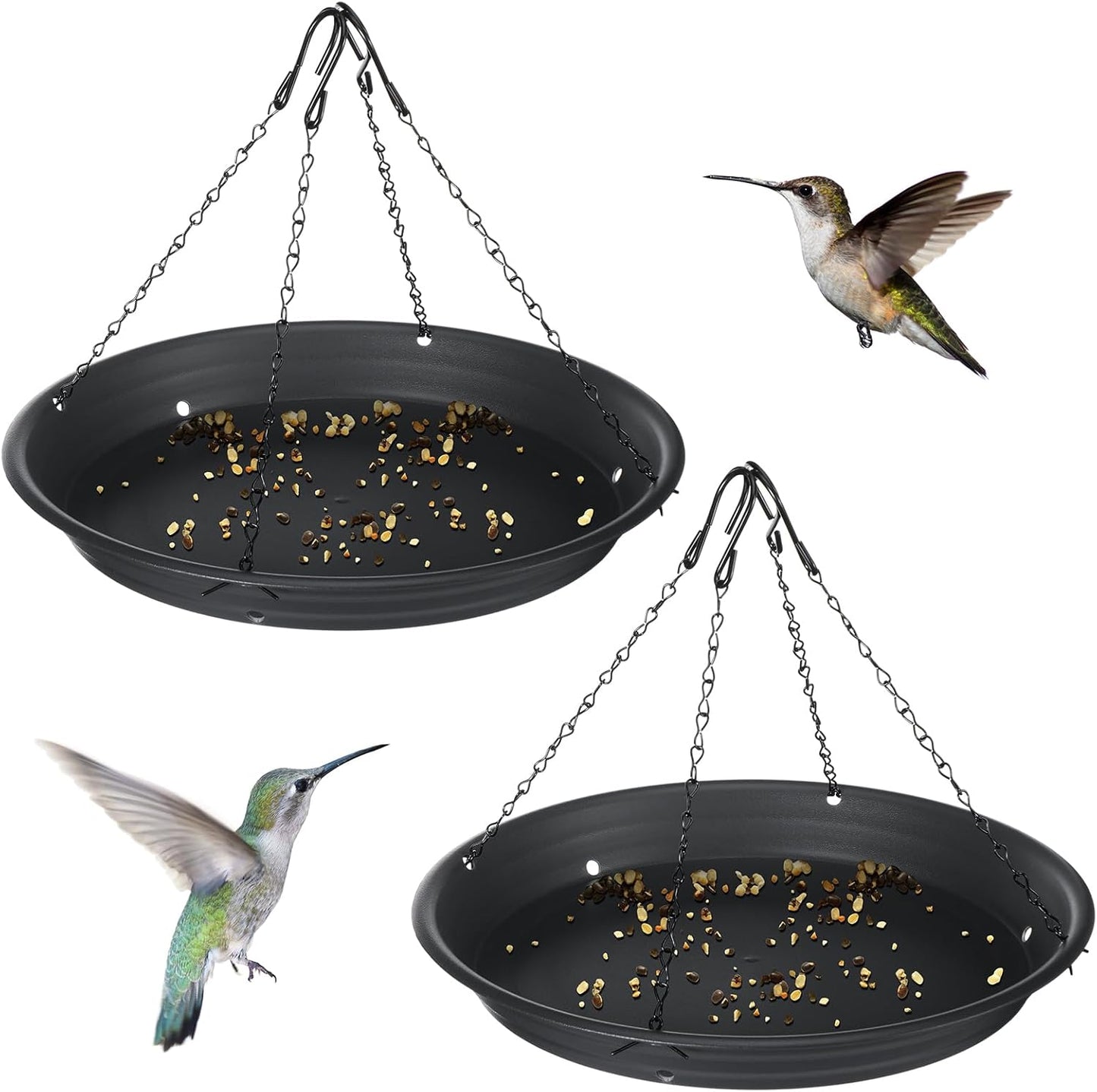 Bird Seed Catcher Tray for Feeders - 2 Sets of 12.8 in Trays