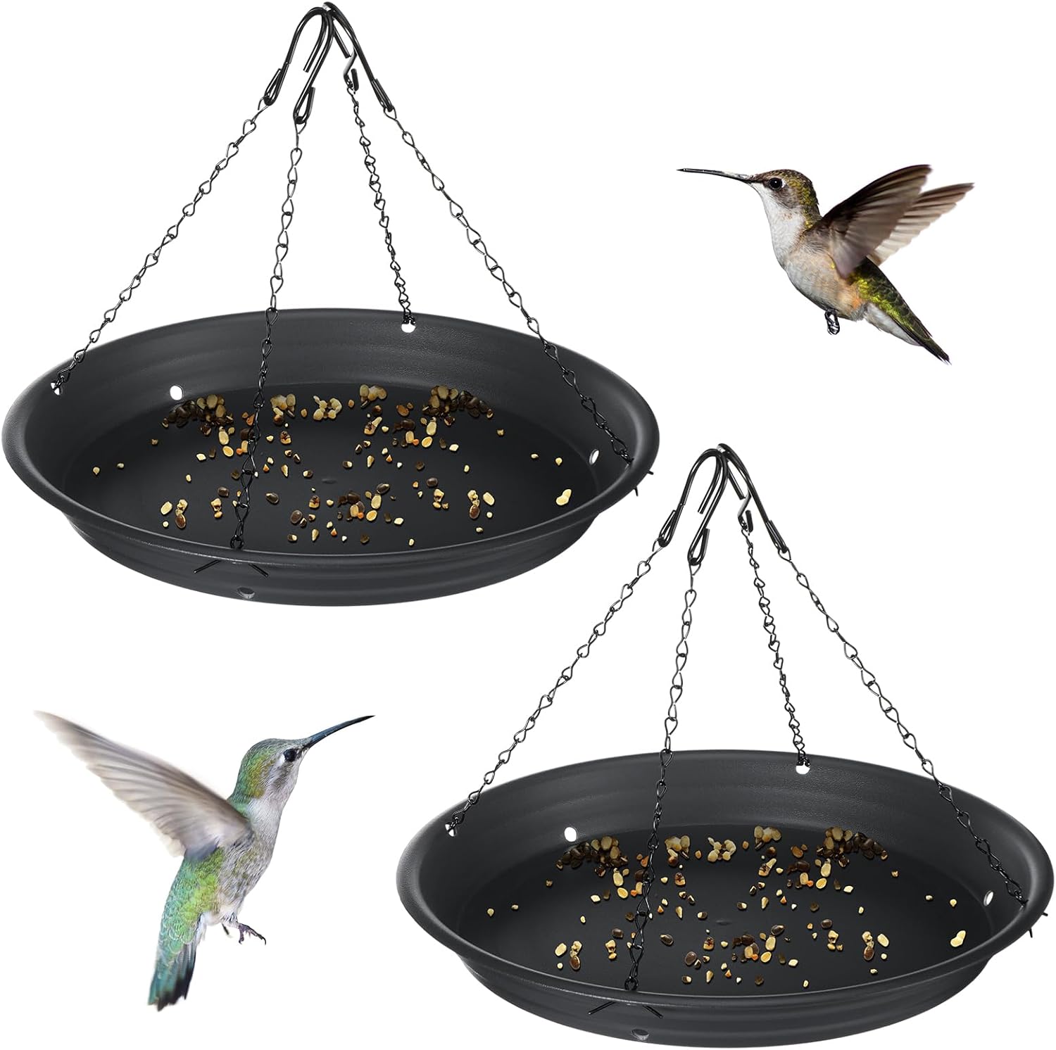 Bird Seed Catcher Tray for Feeders - 2 Sets of 12.8 in Trays