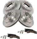 TRQ Front and Rear Brake Pad & Rotor Kit for 2012-2019 Nissan NV