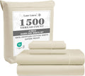 Queen 1500 TC Egyptian Cotton Sheet Set - Ivory Luxury Sateen