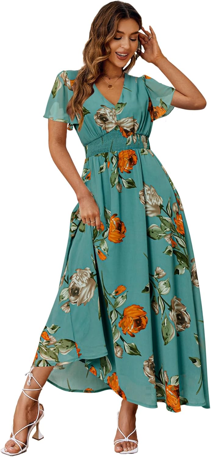 Simplee Women's Boho Floral Maxi Dress for Every Occasion