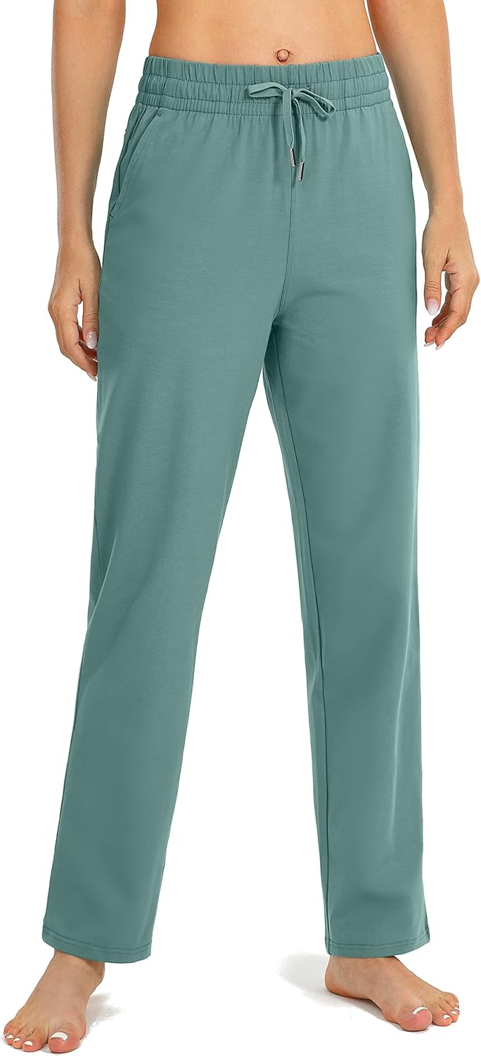 SANTINY Women's Cotton Sweatpants for Yoga and Casual Wear