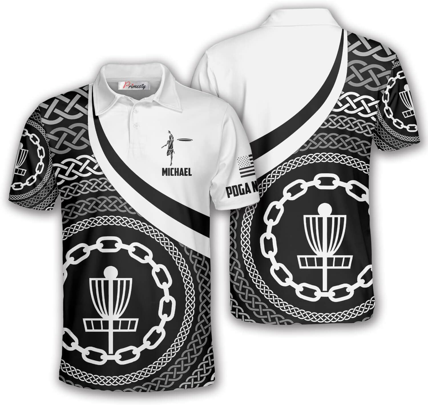 Custom Personalized Disc Golf Polo Shirts by PRIMESTY