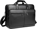 Seyfocnia Mens Leather Messenger Bag 15.6 in Laptop Briefcase