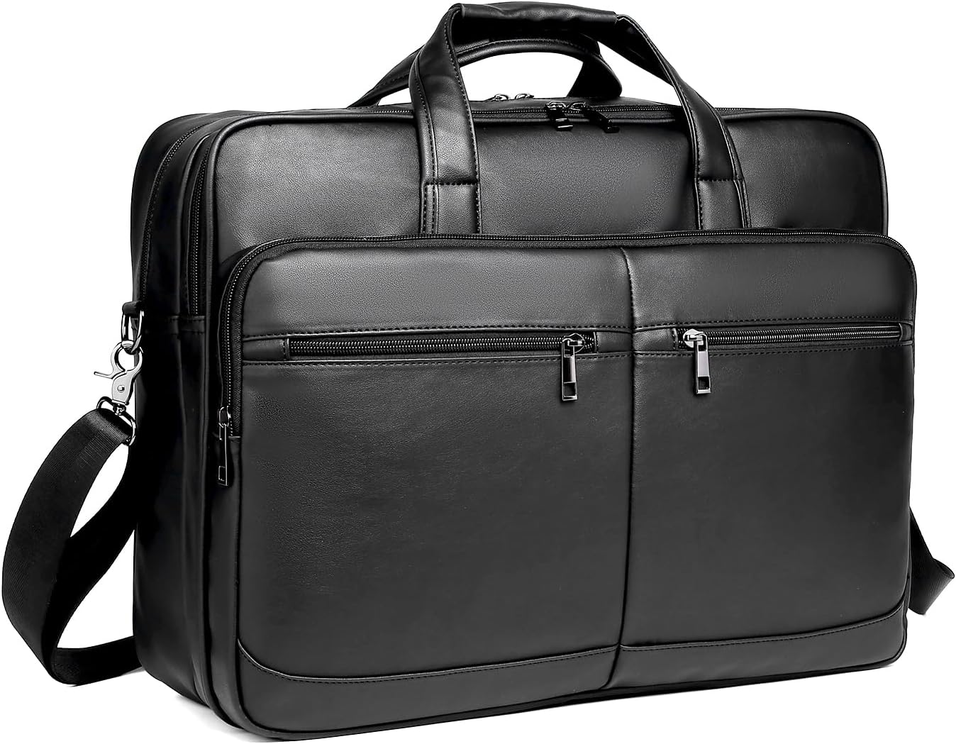 Seyfocnia Mens Leather Messenger Bag for 15.6 and 17.3 Inch Laptops