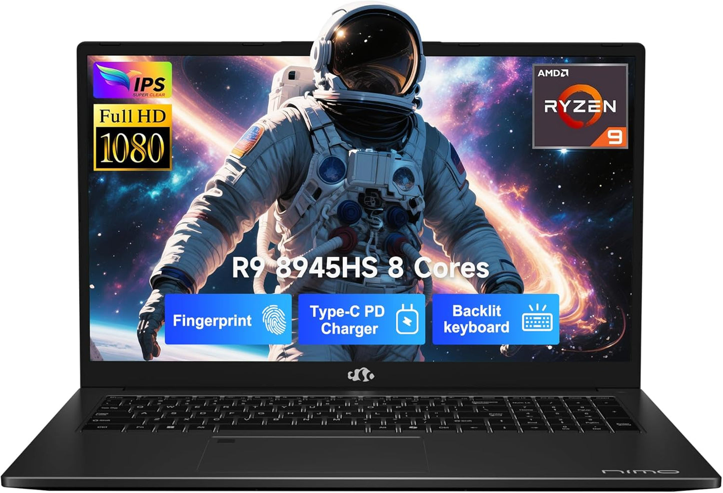 NIMO 17.3 Gaming Laptop with Ryzen 9 and 32GB RAM for Gamers