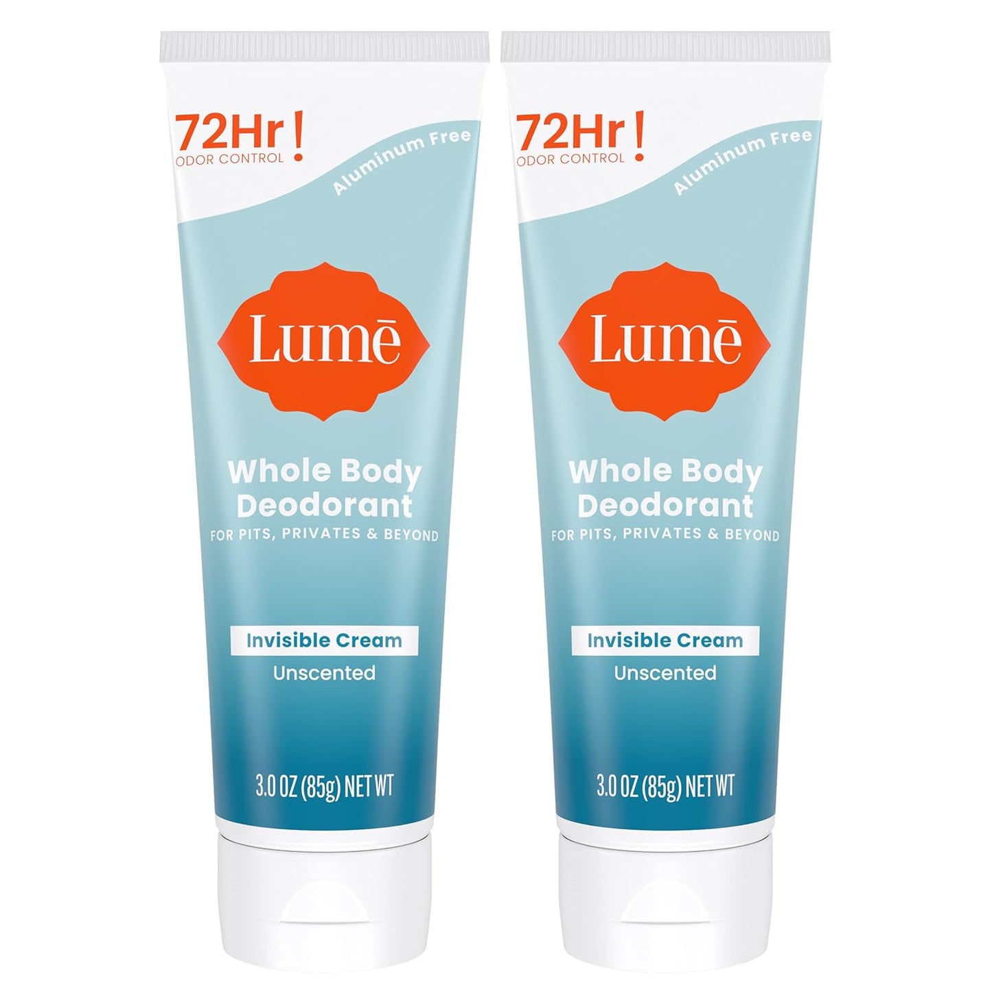 Lume Whole Body Deodorant - 72 Hour Odor Control Cream Tube