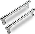 10 Pack Polished Chrome Cabinet Pulls, 6 in Hole Centers - Durable