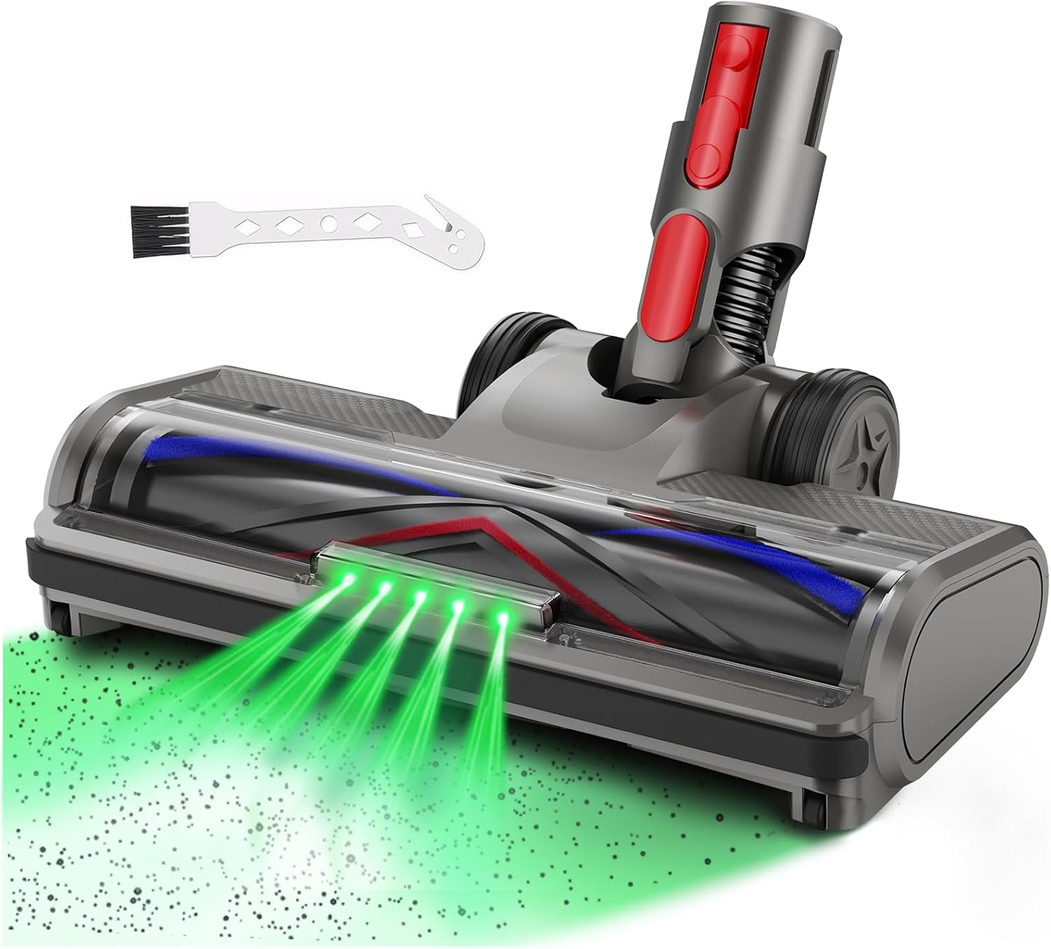 Dyson Compatible Vacuum Head with Green LED Lights