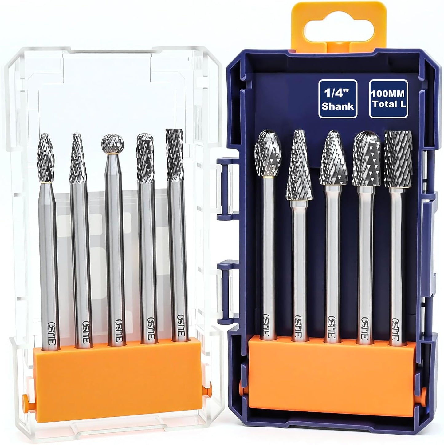 10Pcs Long Carbide Burr Set for Precision Grinding and Shaping