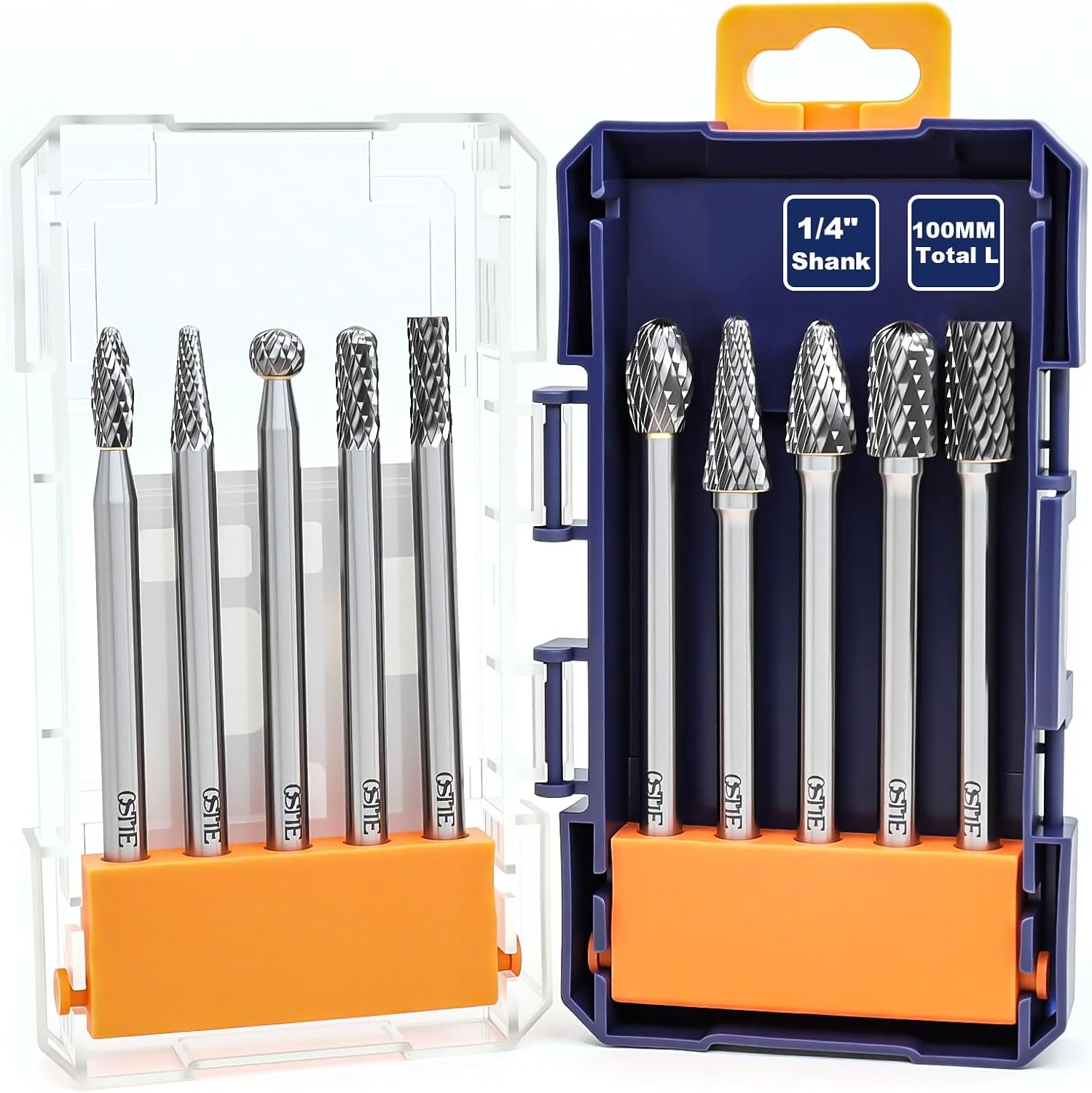 10Pcs Long Carbide Burr Set for Precision Grinding and Shaping