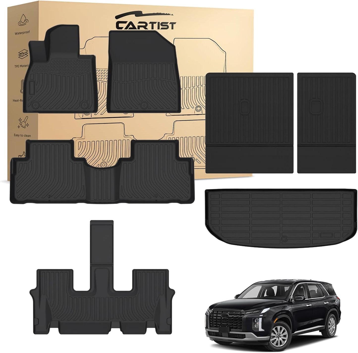 Custom Fit Floor Mats for 2020-2025 Hyundai Palisade Accessories