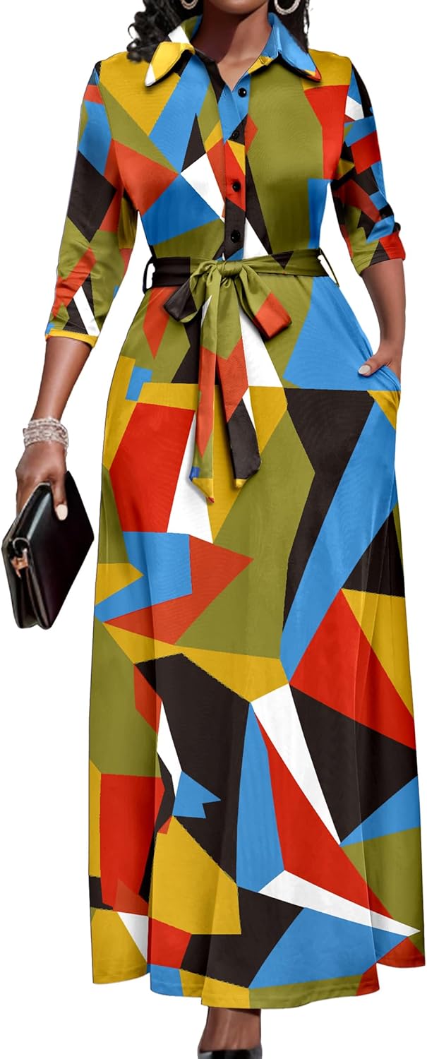 Runwind Women Church Maxi Dresses for Casual and Office Wear