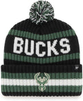 NBA Milwaukee Bucks Primary Logo Cuffed Pom Beanie - Warm Fan Knit