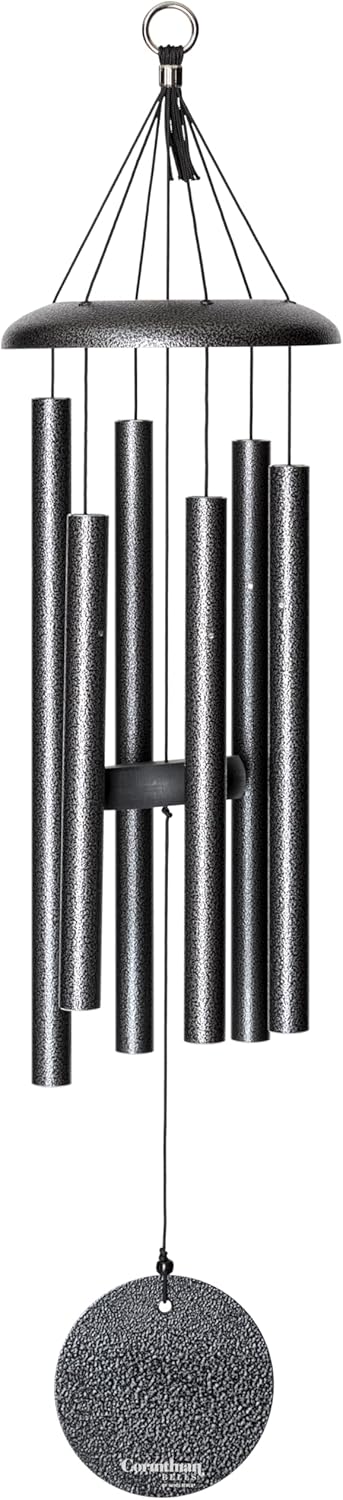 Corinthian Bells 27 inch Silver Vein Wind Chime for Outdoor Decor