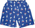 baby boys swim trunks with built-in reusable swim diaper - cobalt