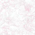 Large Floral Peel and Stick Wallpaper Boho White Pink - Removable Roll