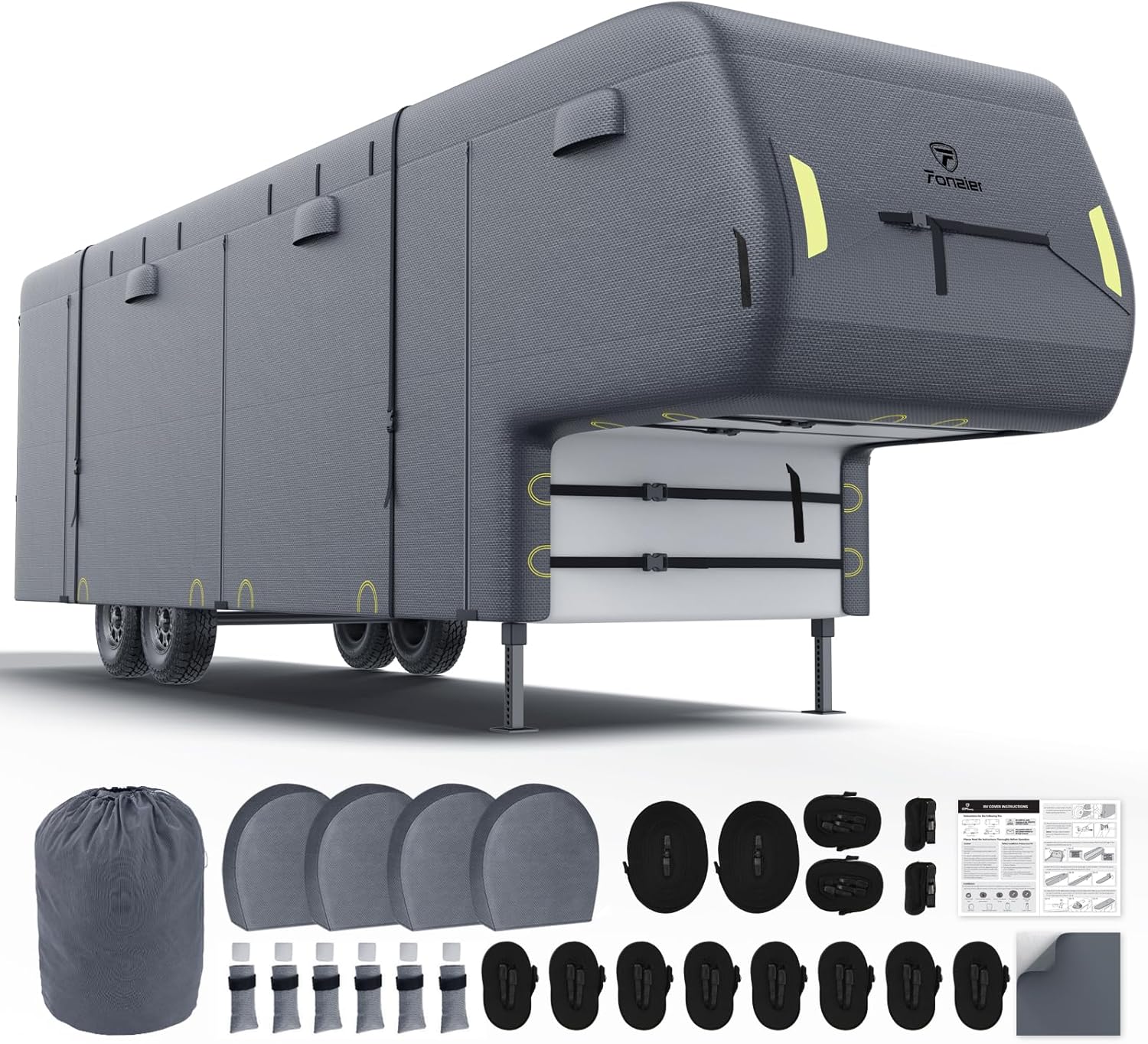 Heavy Duty 5th Wheel RV Cover 28-31ft with Extra Protection