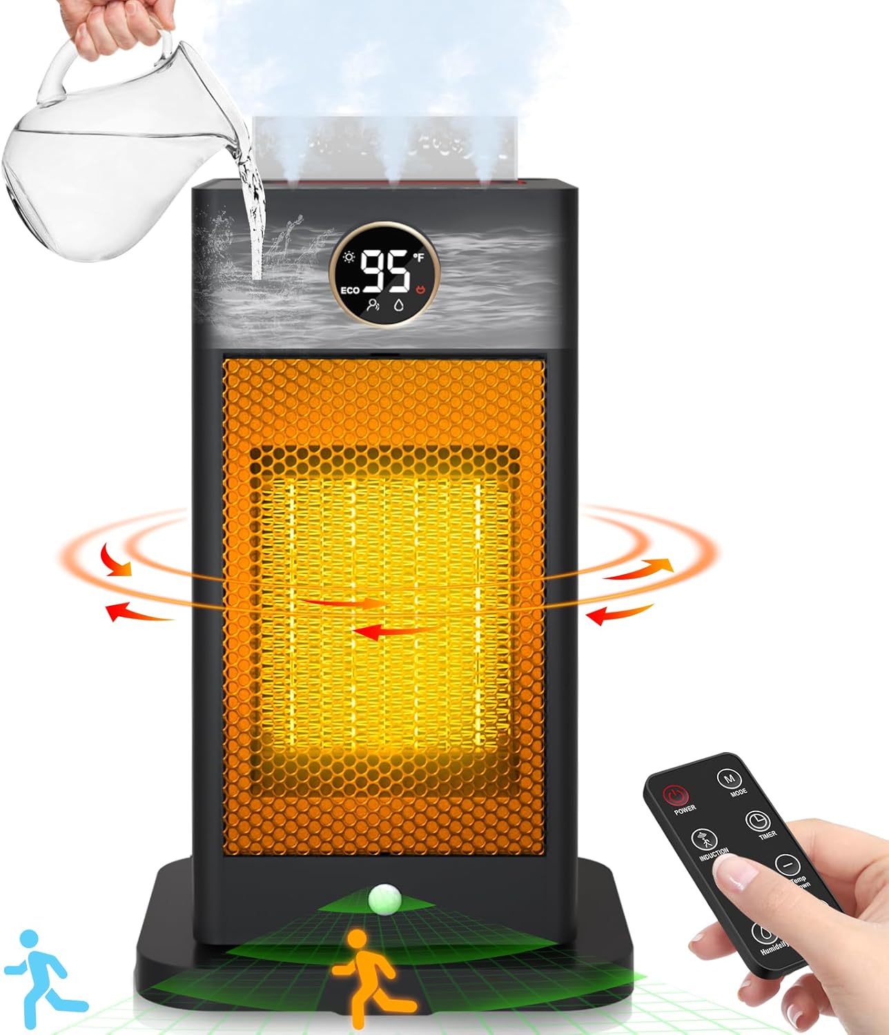 3-in-1 Space Heater: Motion Sensor Heat+