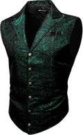 Victorian Steampunk Paisley Waistcoat - Tailored Gothic Vest