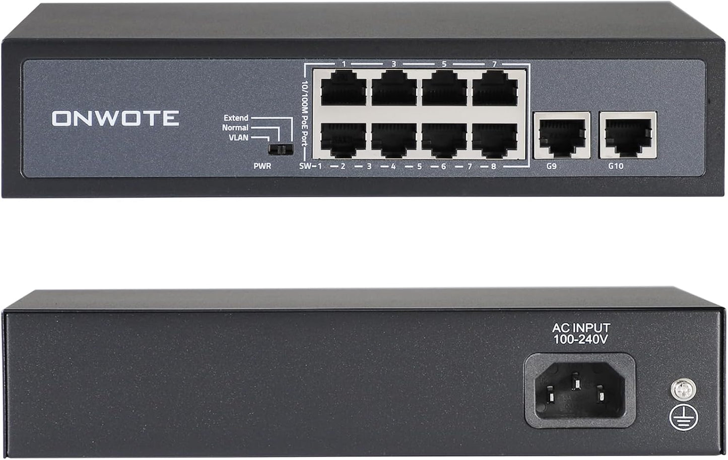 ONWOTE 8 Ports 120W Ethernet PoE Switch for IP Cameras