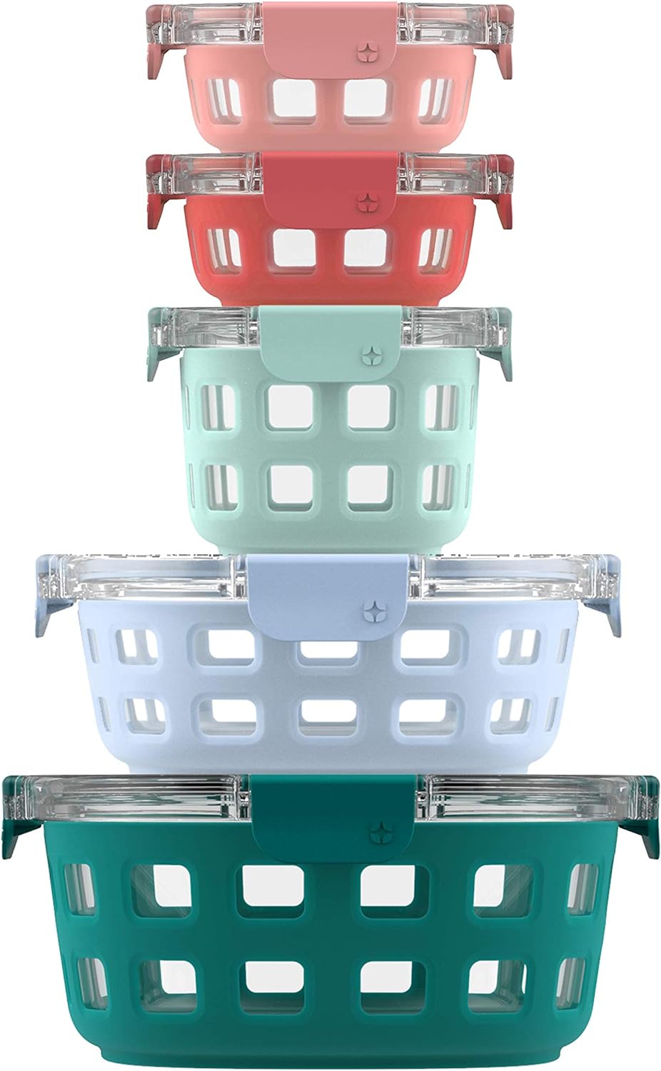 Ello Duraglass Meal Prep Sets - Leak-Proof Glass Containers