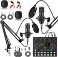 Podcast Equipment Bundle for 2 with V8s Mixer - Complete Starter Kit