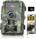 Trail Camera 8K 60MP WiFi Game Camera with No Glow Night Vision