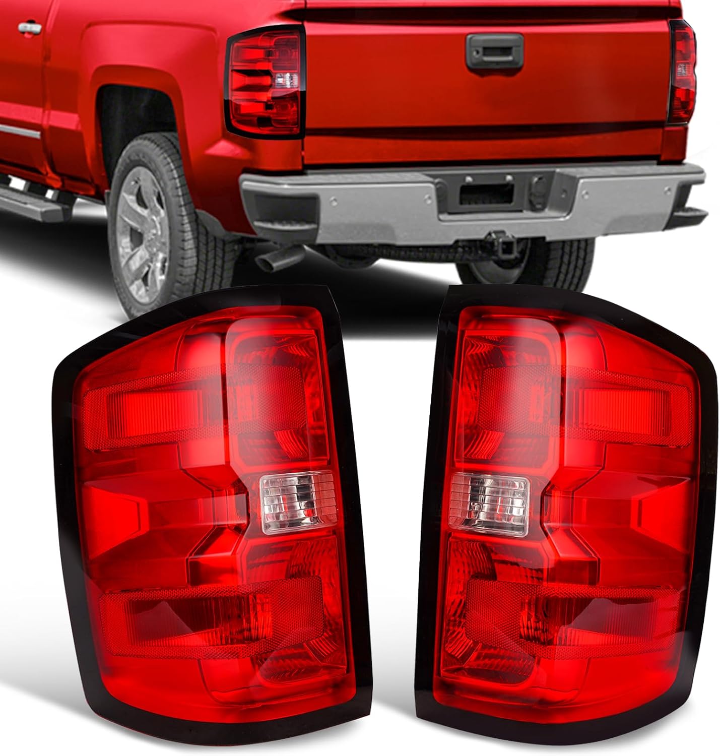 Tail Lights Assembly for Chevy Silverado 1500 2014 2015 Models