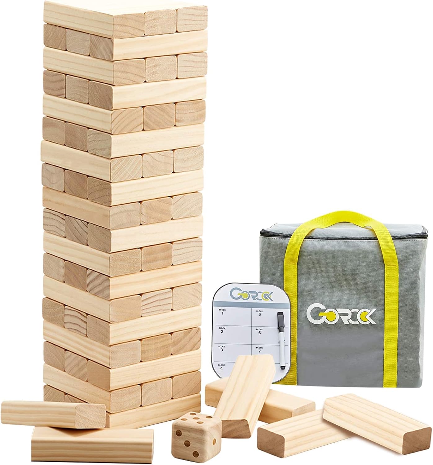 GOROCK Giant Tumble Tower Games for Family Fun and Excitement