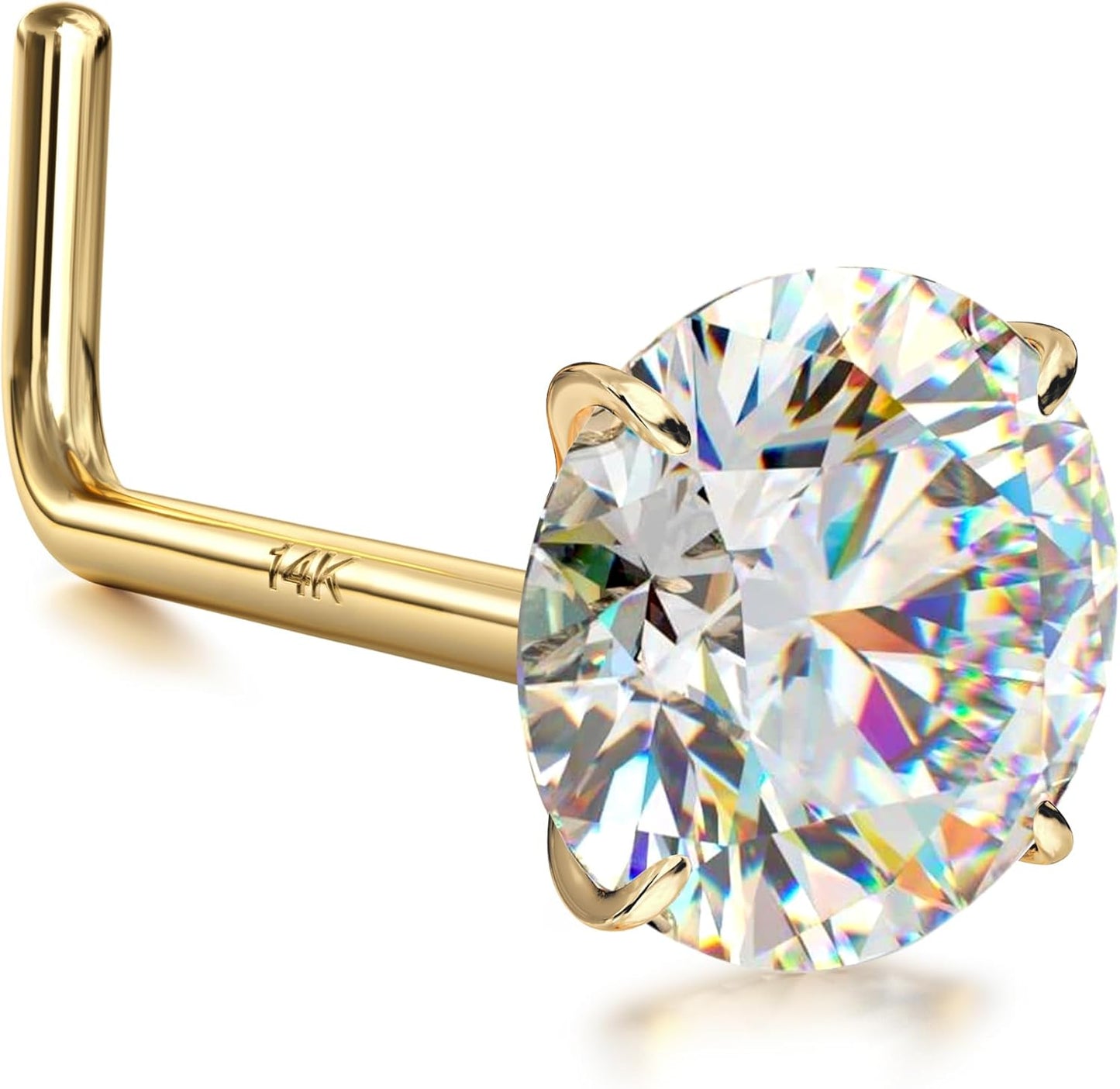 14K Gold Nose Rings Studs for Comfortable and Stylish Piercings