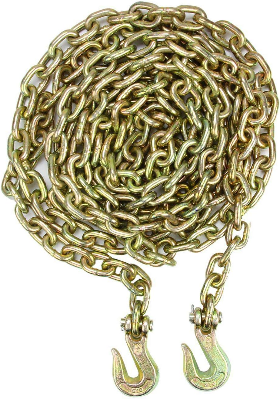3/8in X 20ft G70 Tow Chain for Safe Flatbed Truck Transport