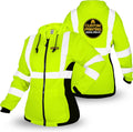 Women's Fleece Safety Hoodie - Hi Vis Reflective Jacket for Work