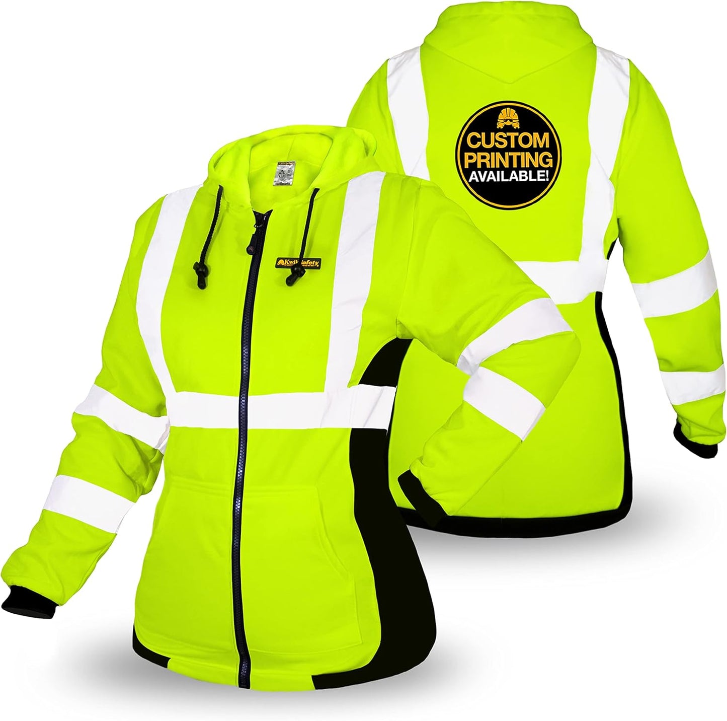 Women's Fleece Safety Hoodie - Hi Vis Reflective Jacket