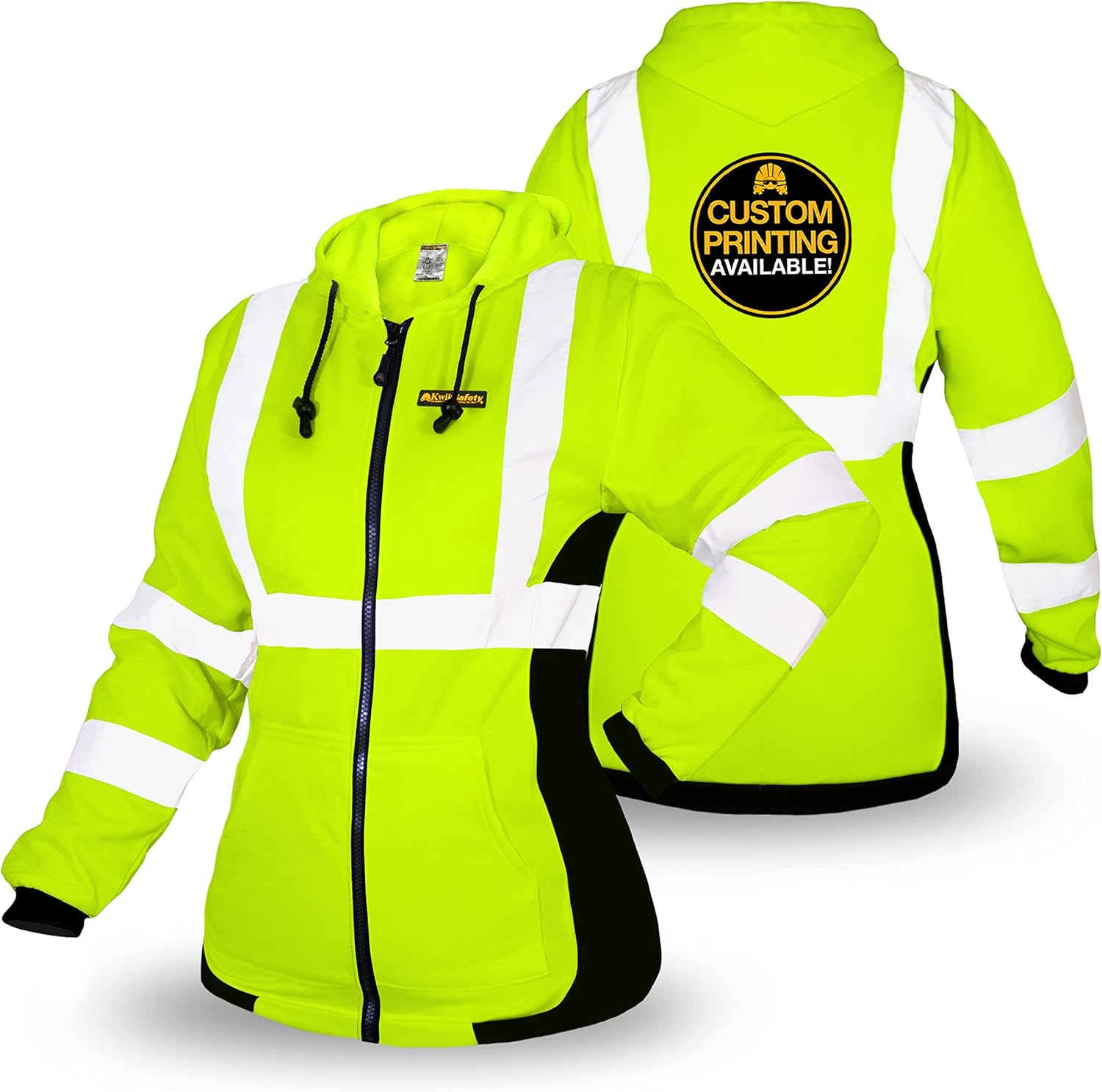 Women's Fleece Safety Hoodie - Hi Vis Reflective Jacket