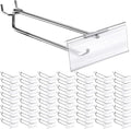 Metal Pegboard Hooks with Label Holders 50 Pack - Durable 11 in Hooks