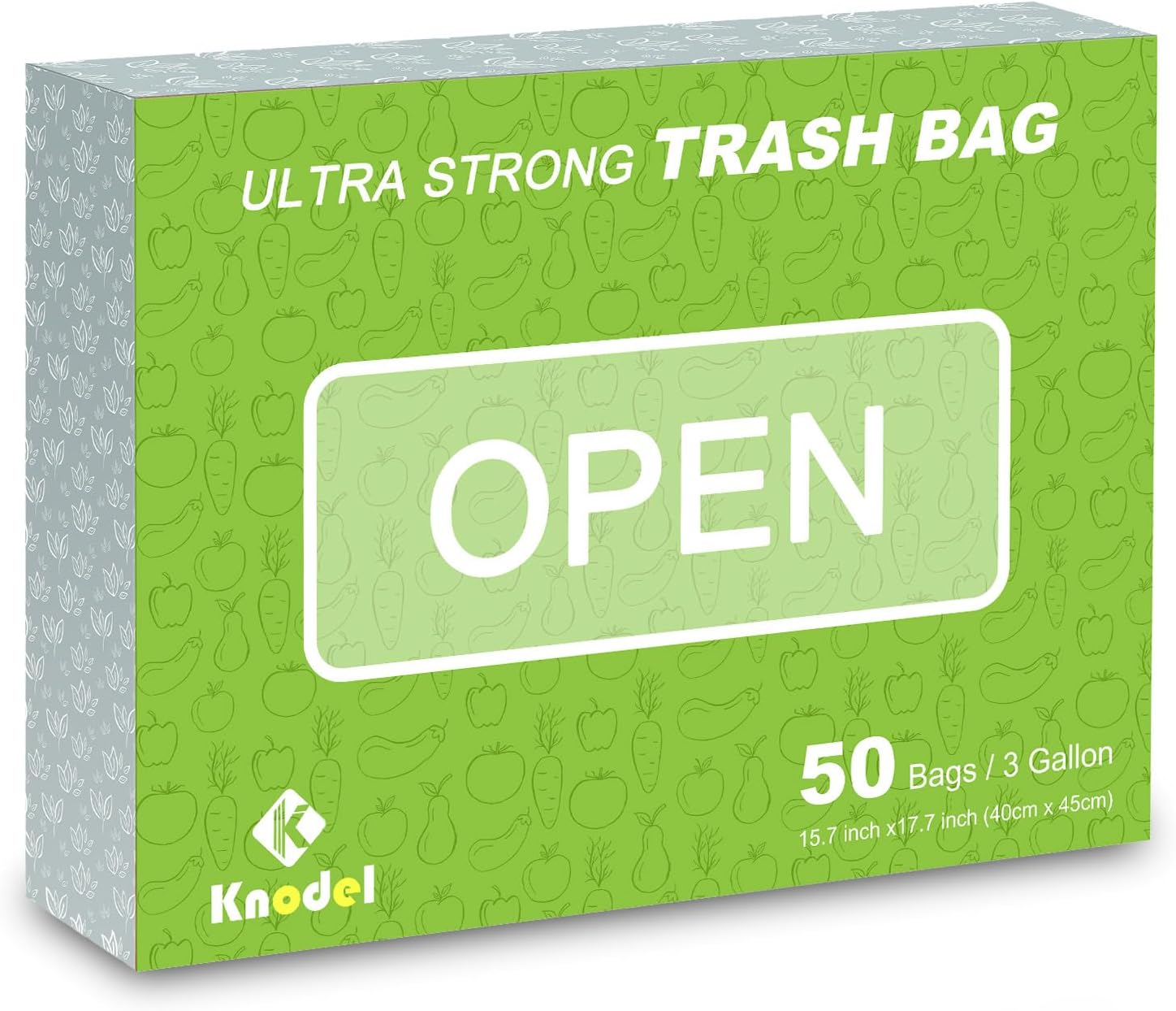 K KNODEL 3 Gallon Drawstring Car Trash Bags - 50 Count