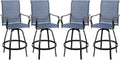 Vongrasig 4 Piece Patio Swivel Bar Chairs - Durable Outdoor High