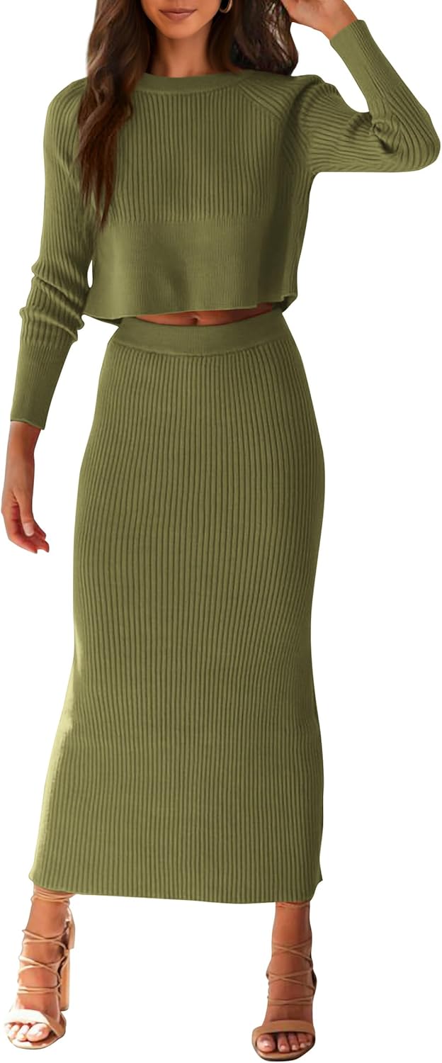 PRETTYGARDEN Women's 2 Piece Sweater Set for Casual Winter Style