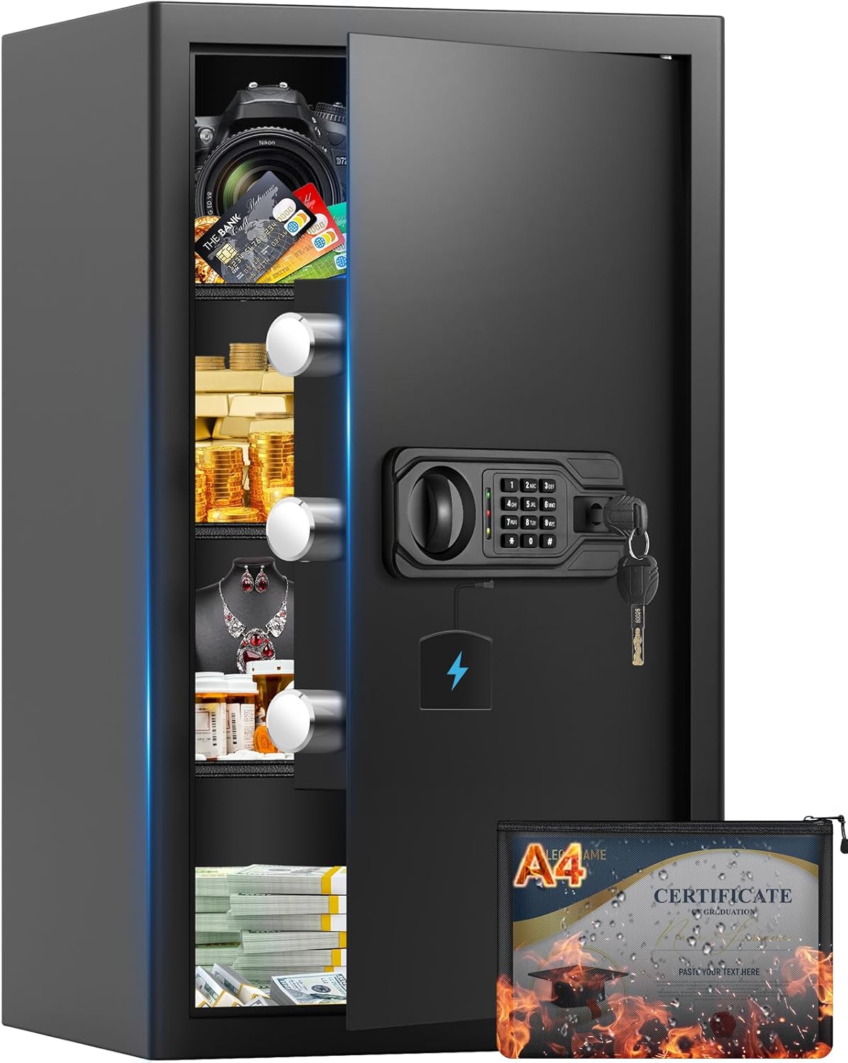 5.5 Cuft Large Home Safe for Money and Jewelry Storage