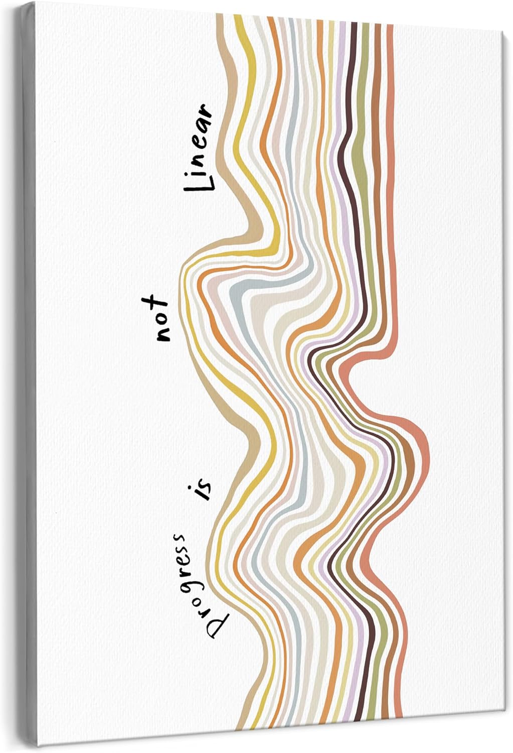 Progress Not Linear Wall Art - Therapist Gift