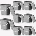 3.5 Gallon Square Food Grade Bucket with Lid - Space-Saving Storage
