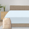 Twin XL Fitted Sheet 800 TC Egyptian Cotton - Light Blue