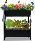 Double Planter Raised Beds with Legs - Elevated Metal Garden Bed
