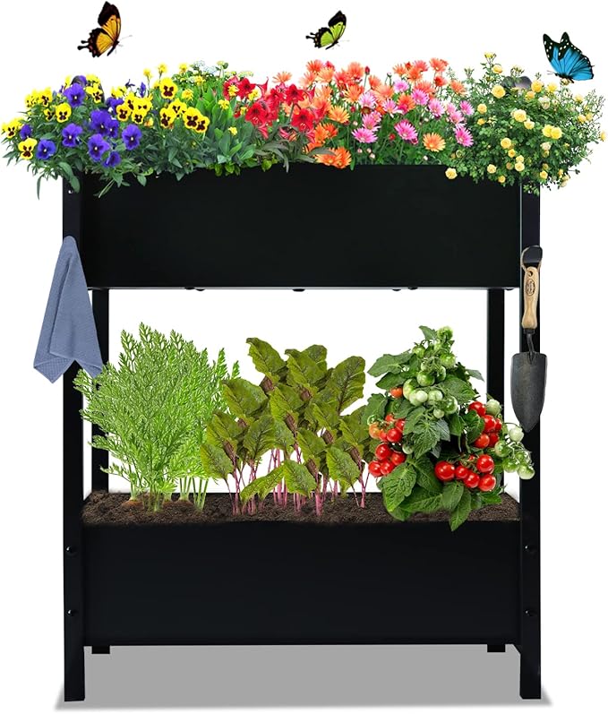 aboxoo Double Planter Raised Beds for Elevated Gardening Needs