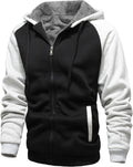 GXAMOY Men's Winter Fleece Hoodie Full Zip Heavyweight Warm Outerwear