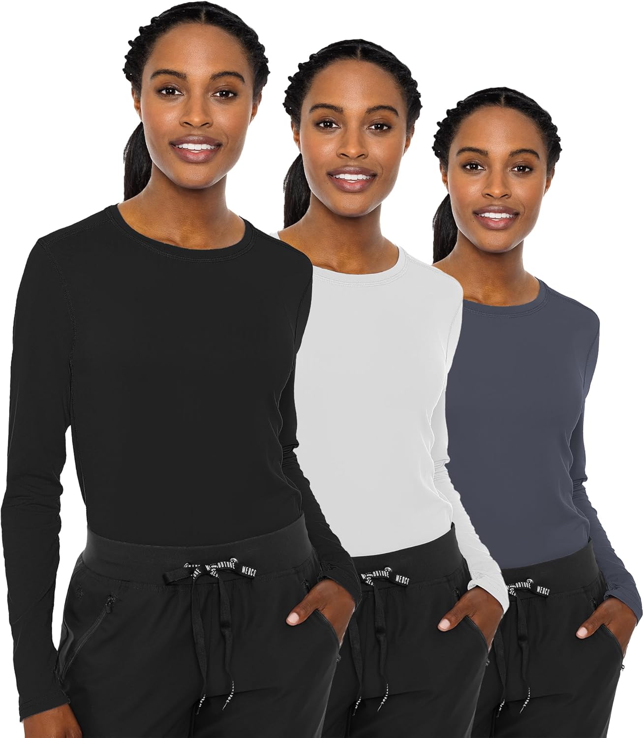 Med Couture Women's Underscrub Long Sleeve Performance Tee Pack